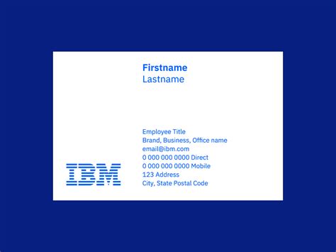 Ibm Business Card Template